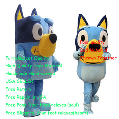 FurryMascot Both Bluey and Bingo Heeler Dog Puppy Mascot Costumes