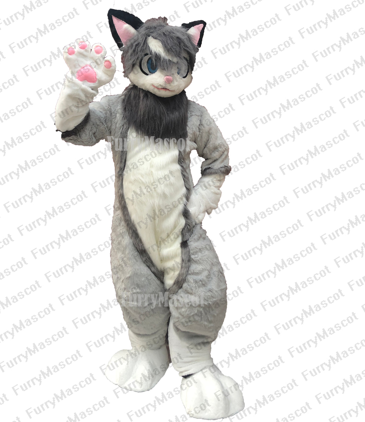 Affordable Grey Cat Fursuit Mouse Mascot Costumes Carnival Party Cosplay Suit