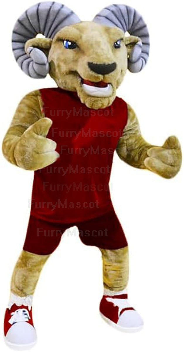 FurryWu Premium Ram Mascot Costumes Carnival Party Cosplay Suit