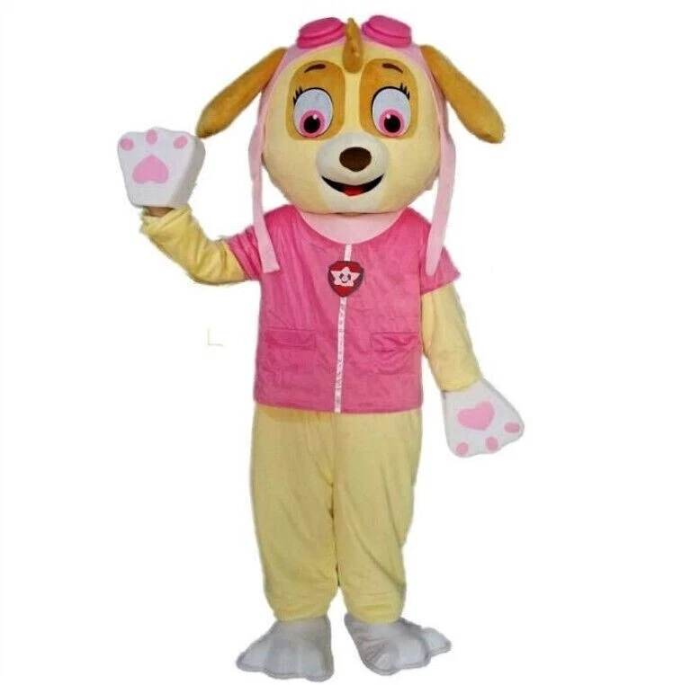 READY TO SHIP FROM LOS ANGELES Adult Pink Skpe Paw Patrol Costume Mascot Costumes Carnival Party Cosplay Suit